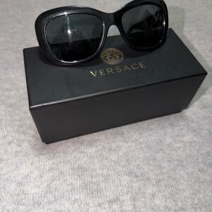 Versace Glossy Black Sunglasses